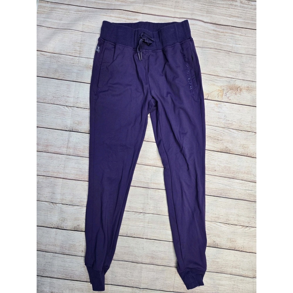 1st Phorm Women's Athletic Joggers Size Small Zipper Pockets Purple Drawstring